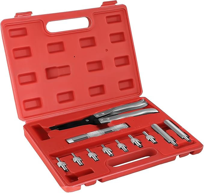 Valve Seal Installation Tool 11pcs Valve Stem Seal Removal and Installer Tool Disassembly Pliers Drive Handle Sockets Adapters Fits Most Engine