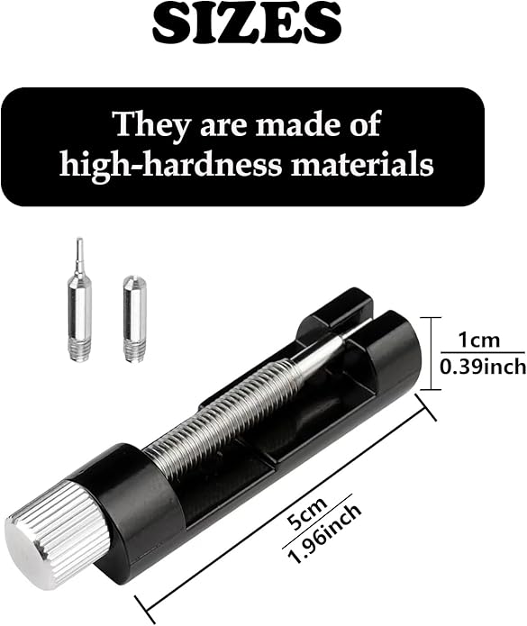 Watch Link Removal Kit, Tools to Adjust and Remove Bracelets，Pin Remover for Sizing Strap，Watch Band Adjustment Tool Kit with Extra Replacement