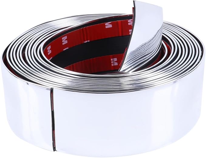2"(50mm) Automotive Chrome Trim Molding 32FT Heavy Duty Car Side Moldings Self Adhesive UV Protected Scratch-Proof for Truck RV Boat Exterior Interior Body Door Window Bumper