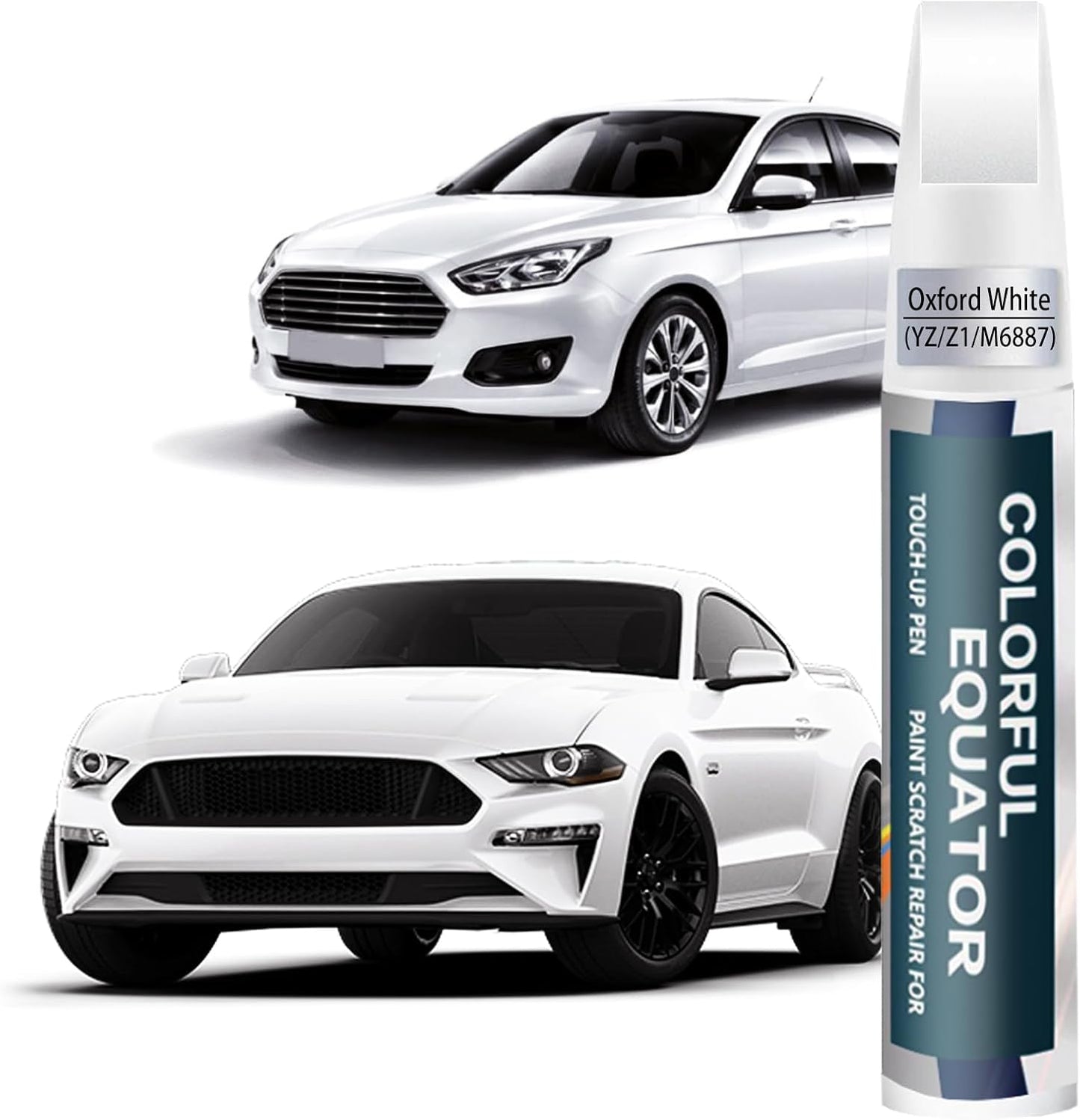 YZ/Z1/M6887 Oxford White Touch Up Paint for Ford, Car Paint Pen Scratch Repair Two-In-One Touch Up Paint, Premium Car Scratch Remover for Deep Scratches