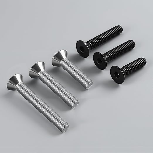 3/8-16 Bolt, 3/8-16 x 2 Inch Flat Socket Head Screws 15Pcs, 304 Stainless Steel 18-8 Countersunk Bolts, Full Thread, with Hex Spanner