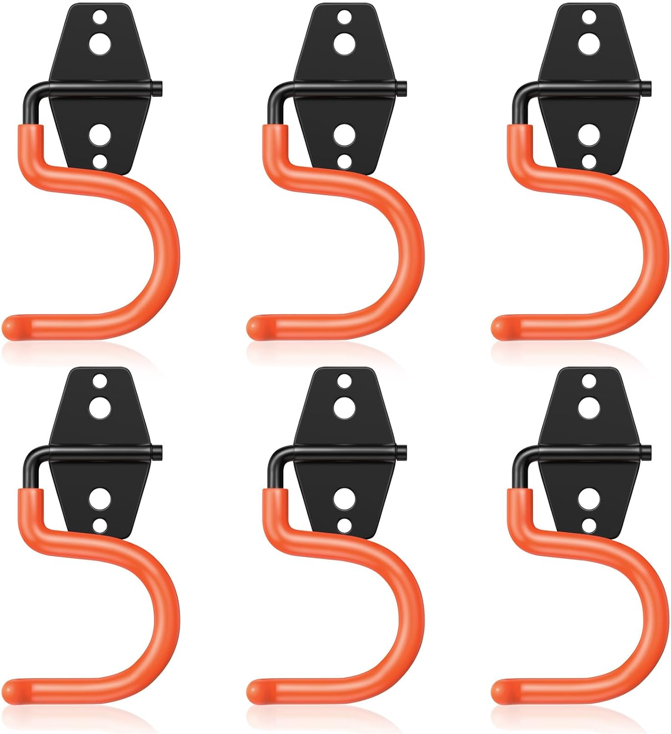 6 Pack Metal Garage Hooks, Heavy Duty S Hooks Tool Hangers for Garage Wall, Shed, Garden Storage Organizer