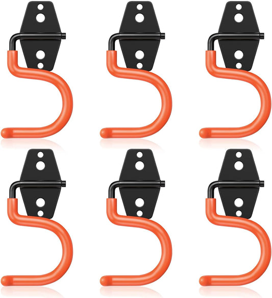 6 Pack Metal Garage Hooks, Heavy Duty S Hooks Tool Hangers for Garage Wall, Shed, Garden Storage Organizer