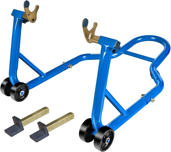 Motorcycle Stand Rear Combo Wheel Lift Stand, 500Lbs Capacity,Swingarm Spool Paddock Stand for Sport Bike,Fit for Yamaha, for Honda, Suitable for Kawasaki Light Blue