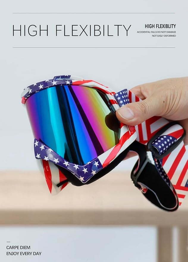 SPOSUNE Dirt Bike ATV Goggles UV400 Motorcycle Goggles for Men Women Youth Motocross Riding Goggles Windproof Dustproof