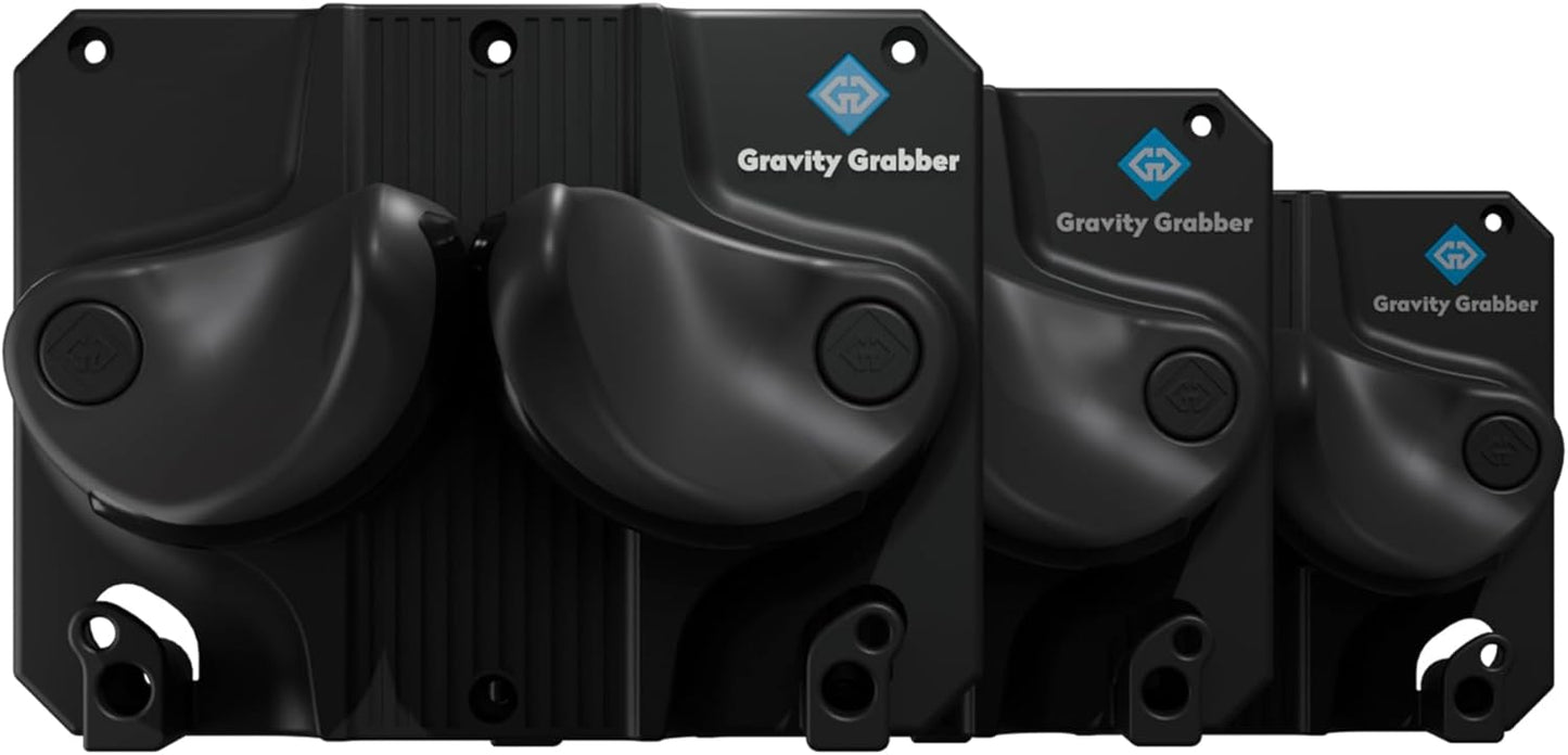 Ultimate Ski & Snowboard Wall Storage Rack - Fits any Ski or Snowboard - Save Your Rocker, Tips and Tails - Damage-free - 3x - Black