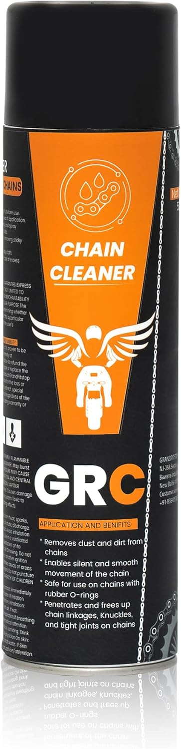 GRAND PITSTOP Chain Cleaner/Degreaser Spray for Motorcycle Cleaning - Motorcycle Cleaner for On and Off-Road for All Bikes (500 ml)