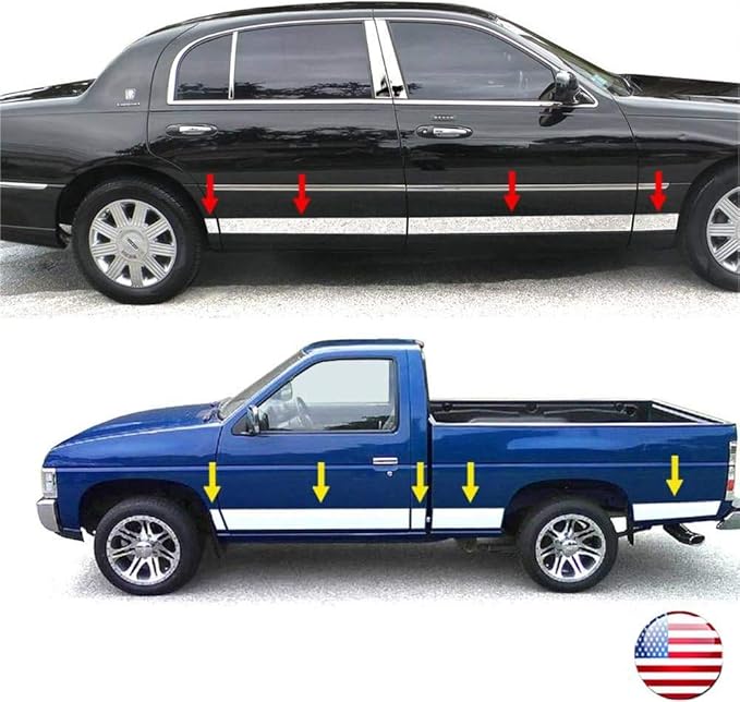 2"(50mm) Automotive Chrome Trim Molding 50FT Heavy Duty Car Side Moldings Self Adhesive UV Protected Scratch-Proof for Truck RV Boat Exterior Interior Body Door Window Bumper