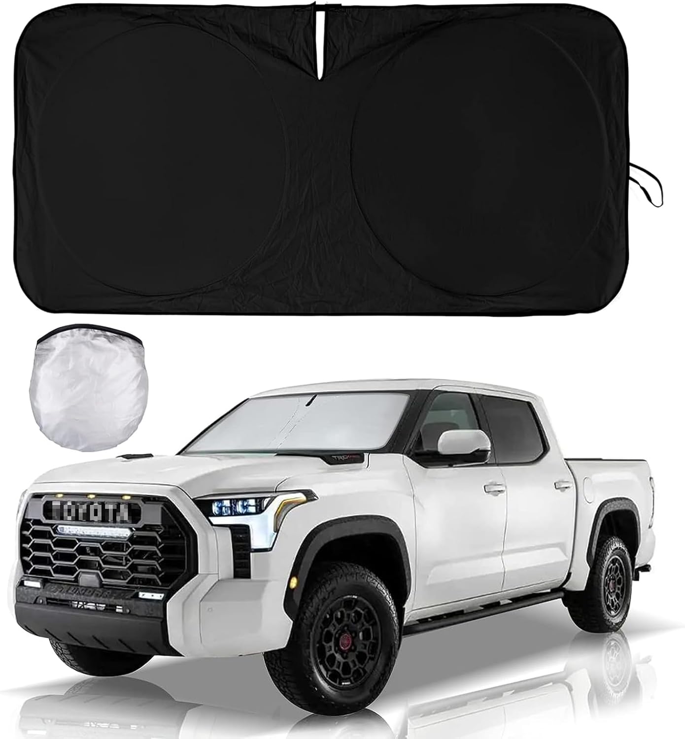 INSAUTO for Toyota Tundra Car Sun Shade Windshield for Tundra 2006 2005 2004 Window Sunshade Fit Toyota Matrix 2003-2013 Foldable Sun Visor Protector 210T Shades Block UV Ray Pickup Truck Accessories