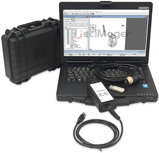 Diesel Laptops for Deutz Diagnostic Scanner Tool for Deutz DeCOM SerDia Support CAN K/L-Line with Serida 4.0 Dongle Software+Serpic (Adapter with 4.0 Dongle+Serpic(CF53))