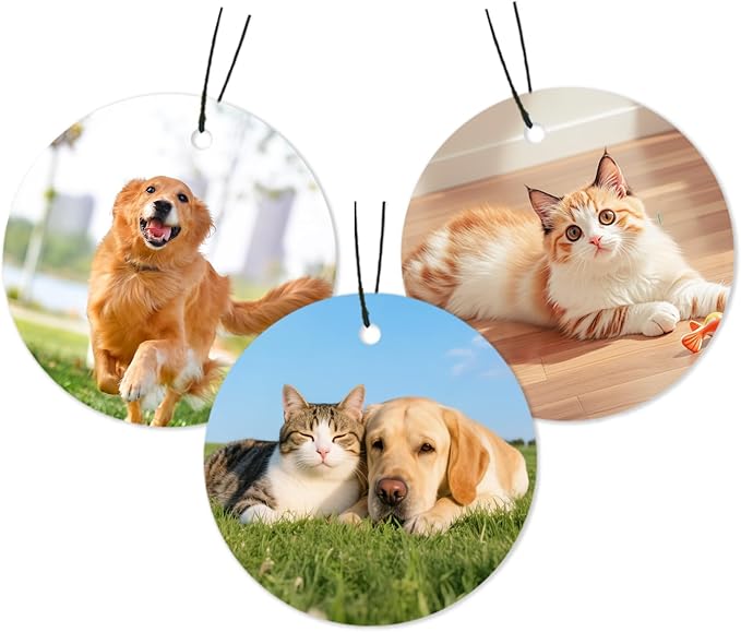 Personalized Double-Sided Custom Car Air Freshener - 100% Natural Material - Various Fragrance Types - Long-lasting Scent - Ideal for Car, Home, and Gifting