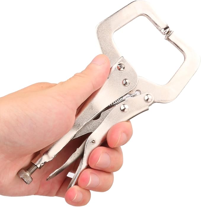 6 Pack 6 Inch Locking C Clamp, C-Clamp Pliers, Heavy Duty Vice Grips for Home Improvement, Welding & Workshop