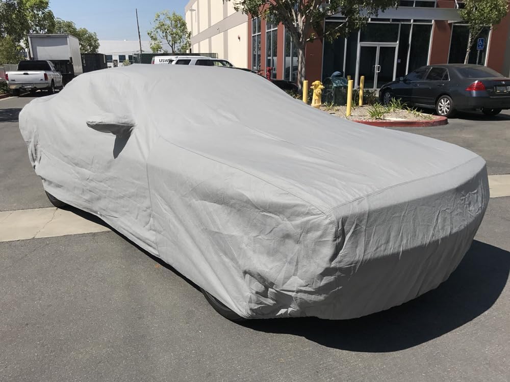 CarsCover Custom Fits for Dodge Challenger Car Cover 5 Layer Ultrashield Gray Covers (R/T, SRT, T/A, SXT, Hellcat)