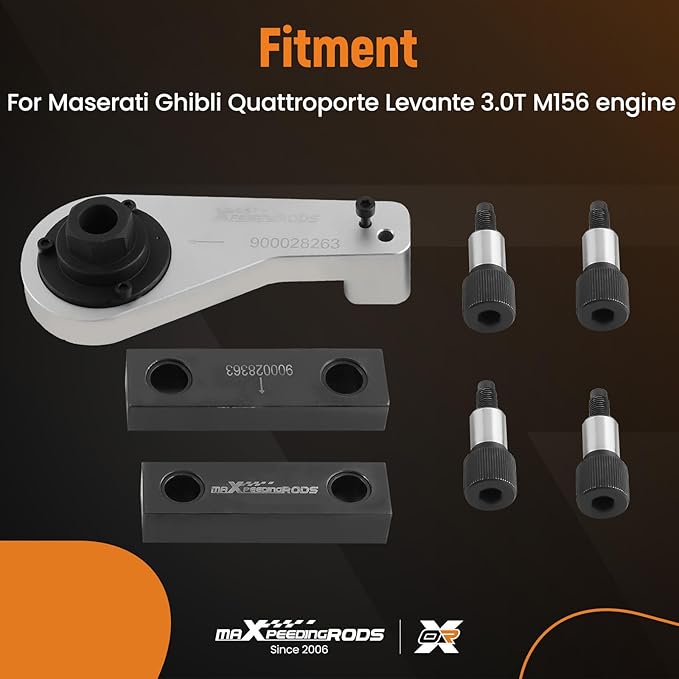 maXpeedingrods Engine Timing Tool Kit for Maserati Ghibli Quattroporte Levante 3.0T M156B M156C M156D Engine, Camshaft Timing Locking Tool Set Replacement Number 900028263 900028363, 7PCS