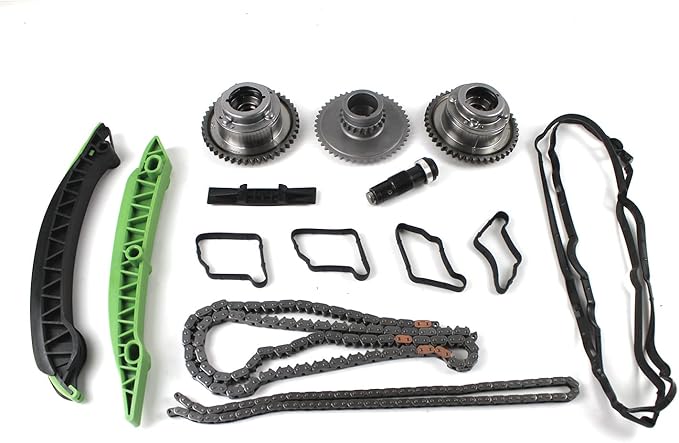 2710503347 M271 Engine Timing Chain Kit w/Camshaft Adjuster Compatible with Benz W203 W204 SLK250 E250 M271 C200 S212 C180 After-Market Parts 2710301163 2710503447