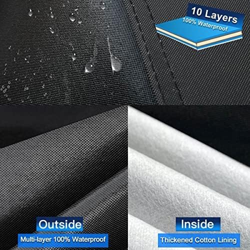 10 Layers SUV Car Cover Custom Fit for Cadillac Lyriq (2022-2025), Waterproof All Weather for Automobiles, Outdoor Full Cover Sun Dust Rain Protection with Cotton. Black