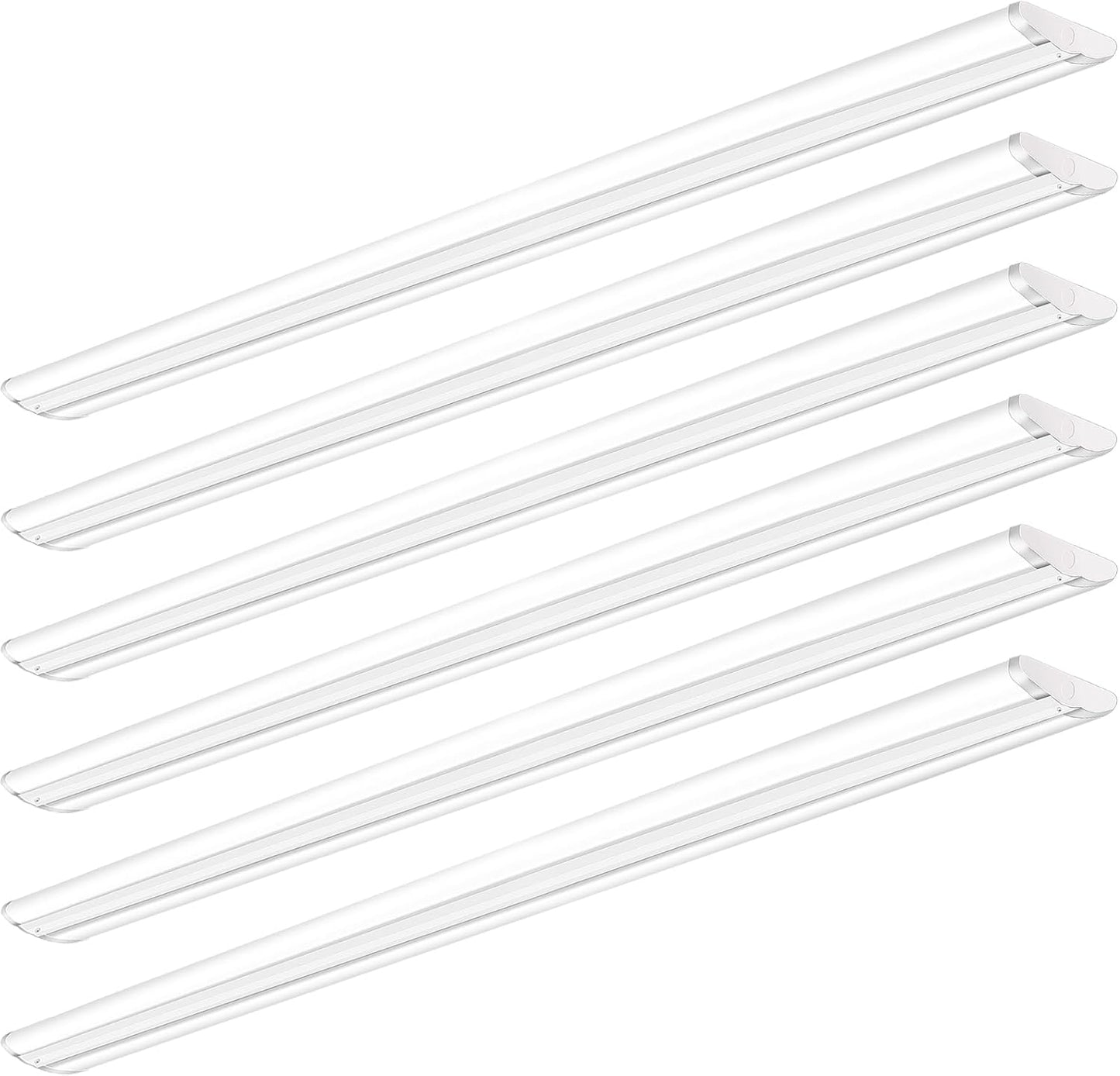 ANTLUX 8FT LED Shop Light, Ultra Slim LED Wraparound 110W [6-lamp T8 Fluorescent Equiv.], 12500LM, 6000K, Commercial 8 Foot Strip Lights, Flush Mount Garage Office Warehouse Ceiling Lighting, 6 Pack
