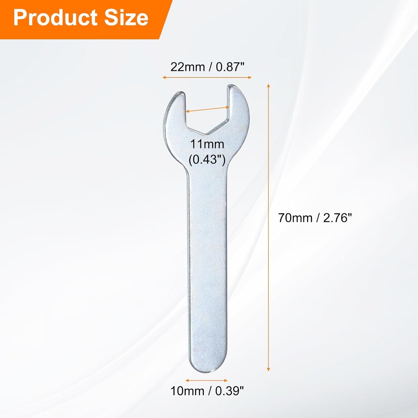 HARFINGTON 10pcs Small Wrench 11x70x1.5mm Metric U-Shaped Single Open Ended Spanner Super Thin Flat Head Galvanizing Wrench for Automotive Repair Furniture Assembly