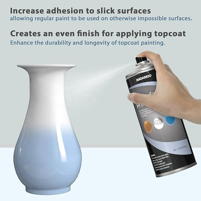 NADAMOO All Surface Primer Spray, White, 2 Cans
