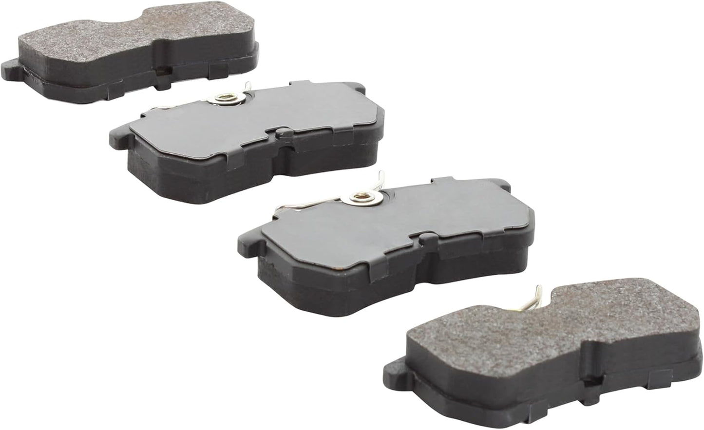 Premium Semi-Metallic Rear Brake Pads (1001-0886M) Compatible with Ford Fiesta 2008-2019, Ford Focus 2001-2007