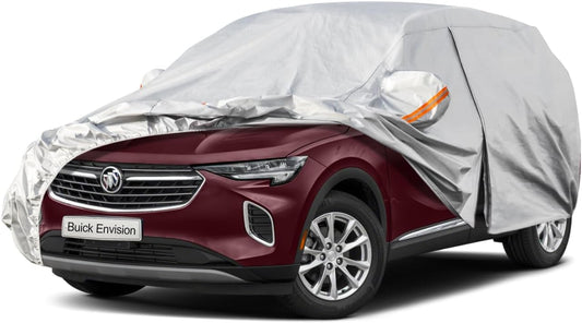 Kayme 6 Layers SUV Car Cover Custom Fit for Buick Envision (2015-2025) Waterproof All Weather for Automobiles, Outdoor Full Cover Rain Sun UV Protection.Silver