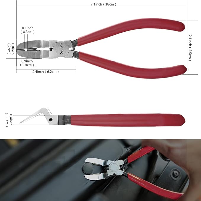 Red Pliers Mutipurpose Diagonal Cutting Pliers Wire Flush Cutters Car Push Retainer Rivet Trim Clip Pry Puller Clips Panel Assortments Puller Auto Body Tools