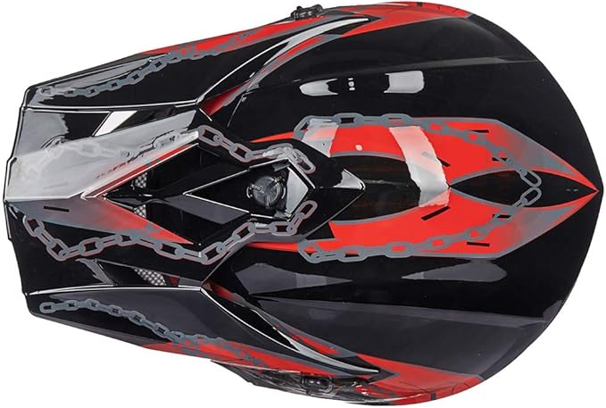 ILM Youth & Kids Dirt Bike Helmets Motocross ATV Dirtbike BMX MX Offroad Full Face Motorcycle Helmet, DOT Approved Model 128YS (Red Black, Youth-Medium)