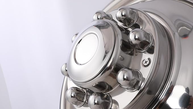Set of 4 16inch Stainless Steel Dually Wheel Simulators, 8 Lug 4 Hand Hole Hubcaps Cover Fit for 74-00 Chevy GMC 3500, 74-98 Ford F350, 08-21 Ford E350/E450 Van, 74-99 Dodge Ram 3500 608FV