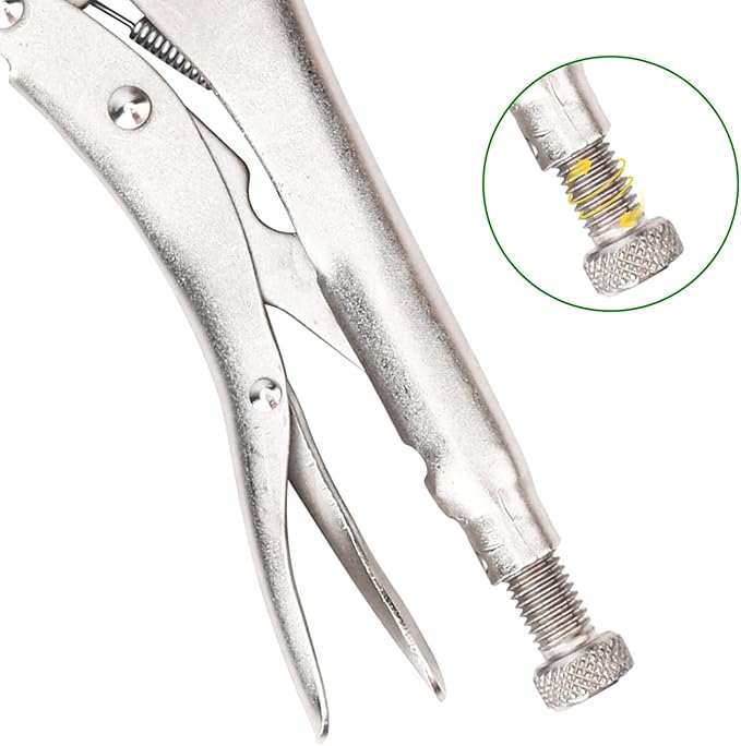 4 Pack 18 Inch C-Clamp Locking Pliers with Swivel Pads, Heavy Duty, Adjustable Vise Grip C Clamps for Woodworking and Home Improvement