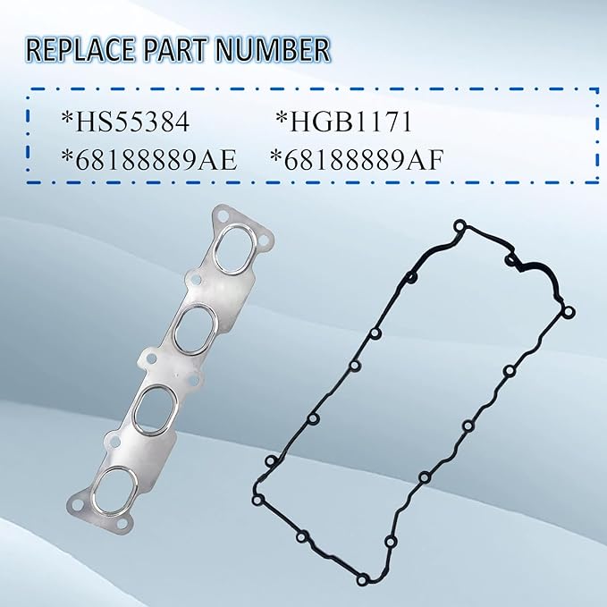HS55384 MLS Full Cylinder Head Gasket Set with Bolts 2.4 for Jeep Cherokee Compass Renegade 2014-2020 Chrysler 200 2015-2017 Dodge Dart 13-16, Fiat 500X 16-17 Ram ProMaster City 15-18, HGB1171