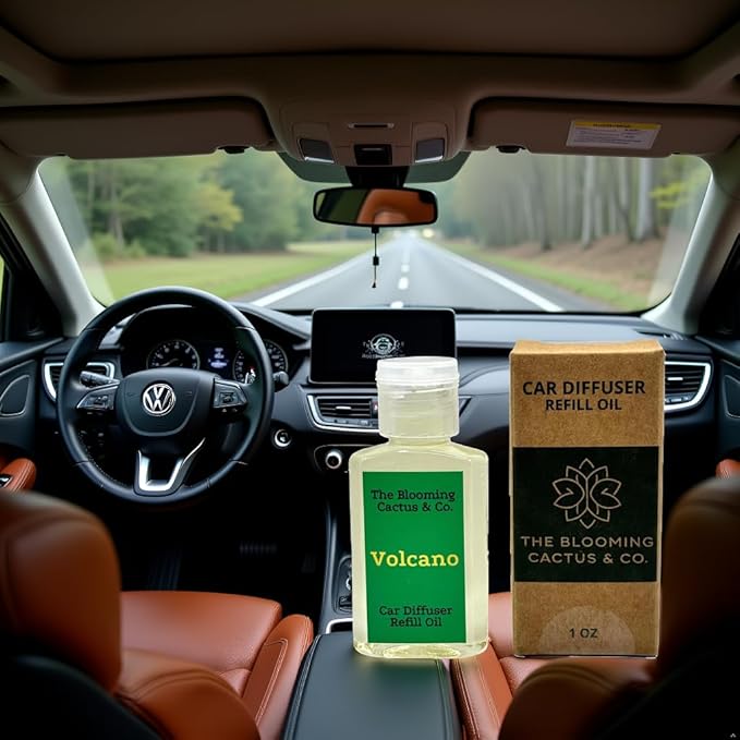 Car Air Freshener Refill Oil - Fragrance Oil Diffuser Refill - Car Diffuser Refill - Reed Diffuser Refill -The Blooming Cactus & Co. - (Peppermint & Eucalyptus)