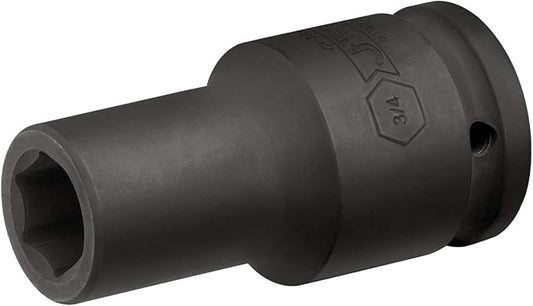 Jetech 3/4 Inch Drive 3/4 Inch Deep Impact Socket, Made with Heat-Treated Chrome Molybdenum Alloy Steel, 6-Point Design, SAE