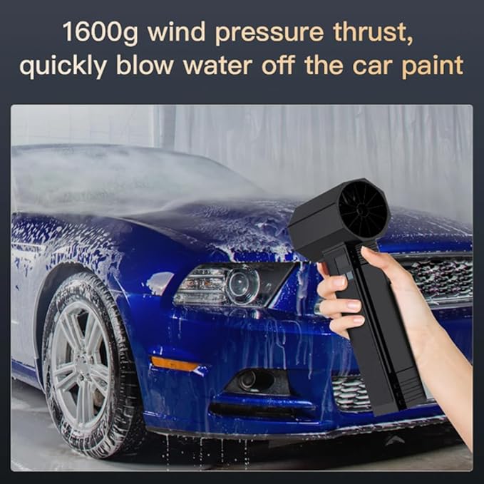 2025 New Jet Blower Cars Dryer, Instant Thrust to 3.5LB, 4 Speeds, with 50000 RPM, 600W High Power, for Patio Lawn Careand Car Drying (Car Dryer)