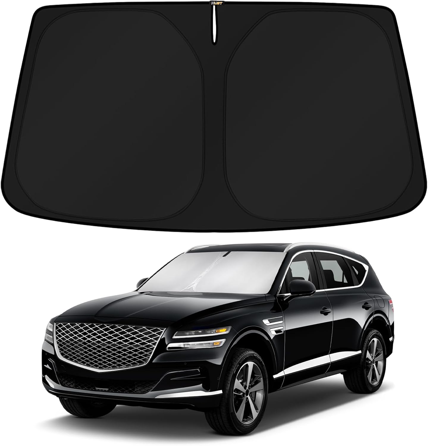 KUST Windshield Sun Shade for Genesis GV80 2021 2022 2023 2024 2025 Window Sunshade Sun Visor Protector Foldable Blocks UV Rays Keep Your Car Cooler