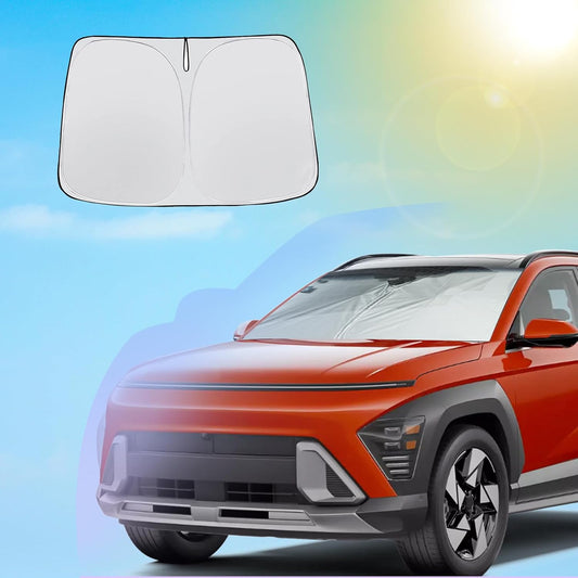 SXCY for 2024 2025 Hyundai Kona Windshield Sunshade for 2024 2025 Hyundai Kona SE SEL N-line Limited Accessories 2024 2025 Kona Sun Shade Foldable Sun Shield 2025 Kona Sunshade 2024 Kona Sun Protector