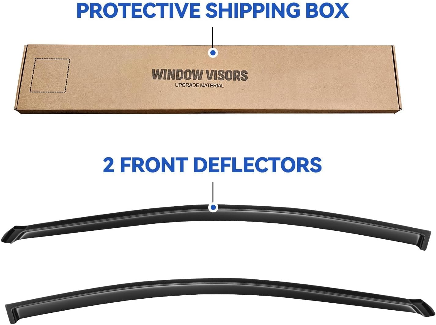 Window Visors Rain Guards for 2006-2011 Honda Civic Coupe, Out-Channel Window Vent Wind Deflectors Visors Shades for 06 07 08 09 10 11 Civic 2Door