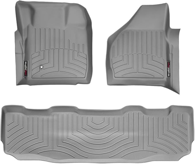 Weathertech Custom Fit FloorLiners for Ford Super Duty - 1st & 2nd Row (461201-460022), Grey