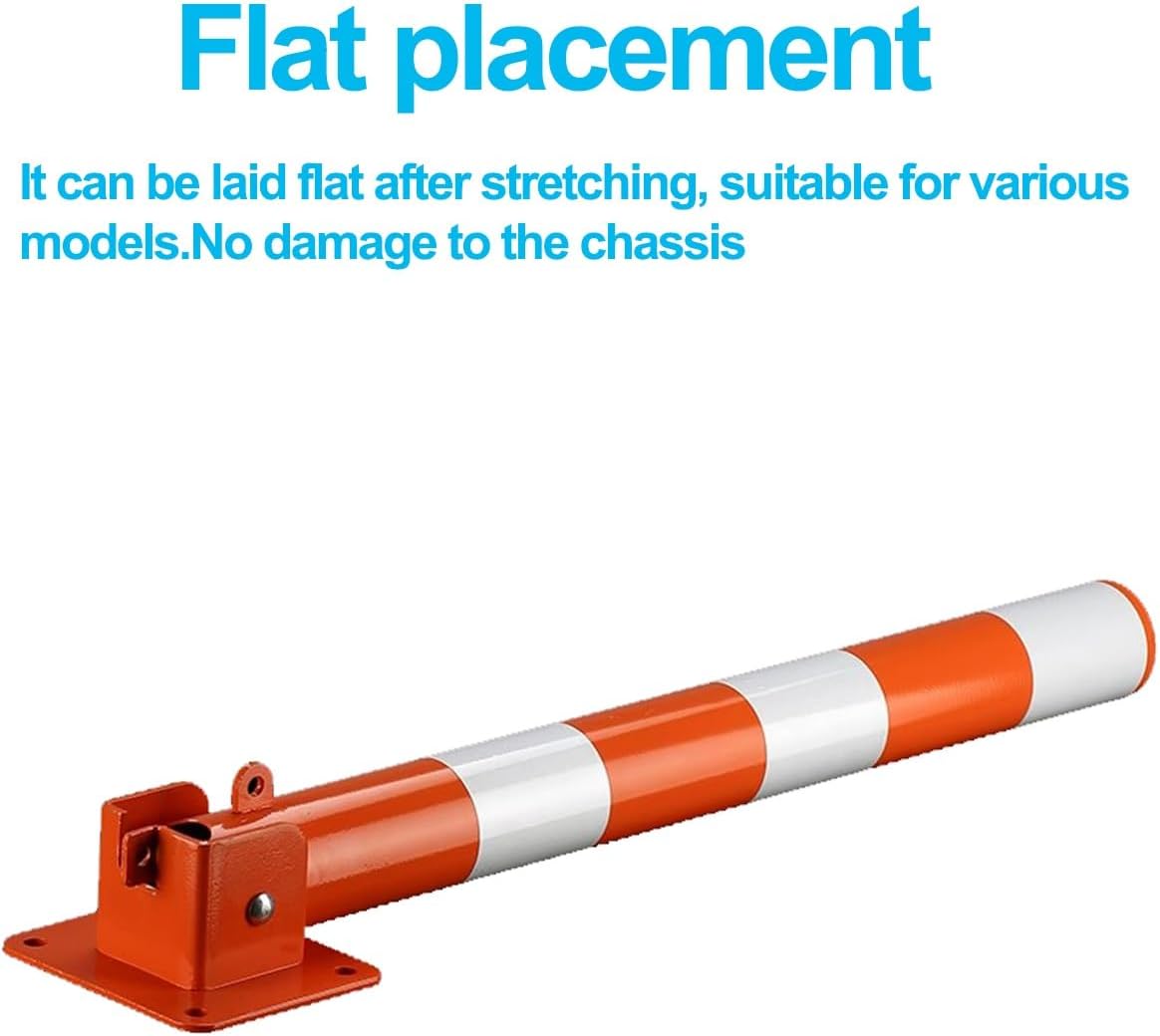 Steel Safety Bollard Post, Traffic Safety Bollard, Lockable Parking Pole, Foldable Parking Barrier, for Home, Garage