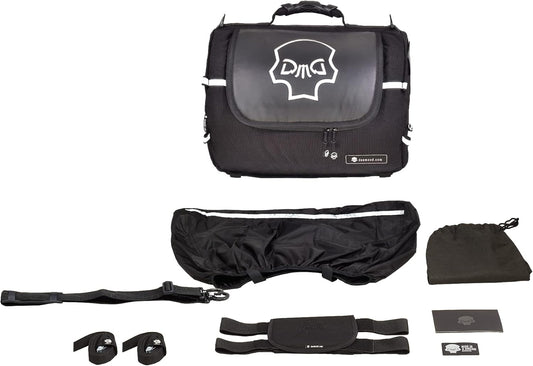 TUBE motorcycle travel luggage, made of waterproof Cordura and Italian leather 6.6 gallons capacity, motorcycle seat/rack/sissy bar bag