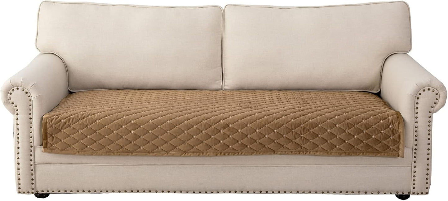 Eismodra Couch Cover,Sectional Couch Covers,Sofa Covers for 3 Cushion Couch,Anti-Slip Sofa Slipcovers for Dogs Cats Kids Loveseat Recliner L Shaped Armrest Backrest,Coffee 43''x70''(Only 1 Piece)