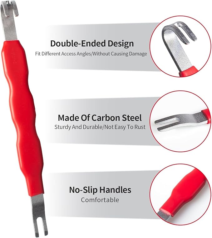 4 Pieces Electrical Disconnect Pliers for Cars, Electrical Connector Separator Tool and Automotive Electrical Connector Disconnect Pliers,Fuel Line Petrol Clip (Red 4 Pcs)