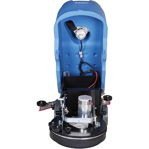 Global Industrial Commercial Electric Walk-Behind Auto Floor Scrubber, Battery Powered, 18" Cleaning Path, 12 Gallon Solution Tank, 15 Gallon Recovery Tank