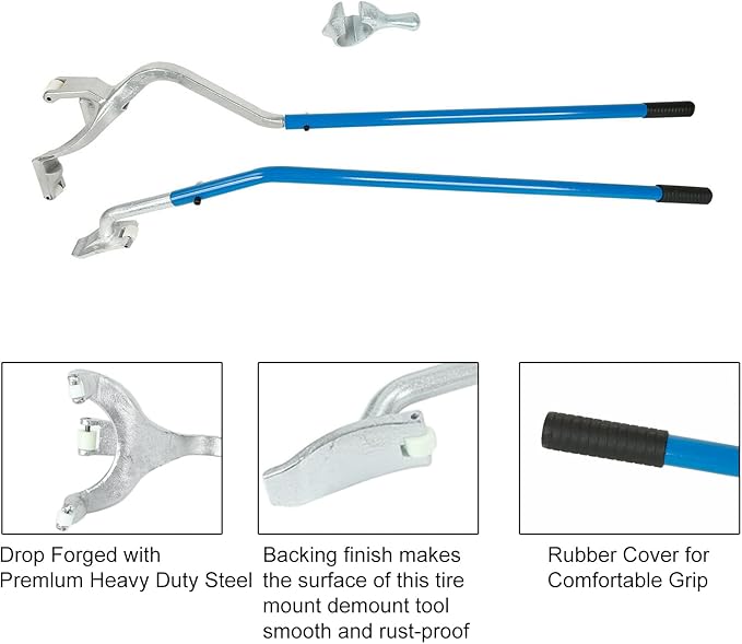BLACKHORSE-RACING 22.5" to 24.5" Tire Changer Mount Demount Removal Tool Tubeless Truck Extra Bead Keeper Blue
