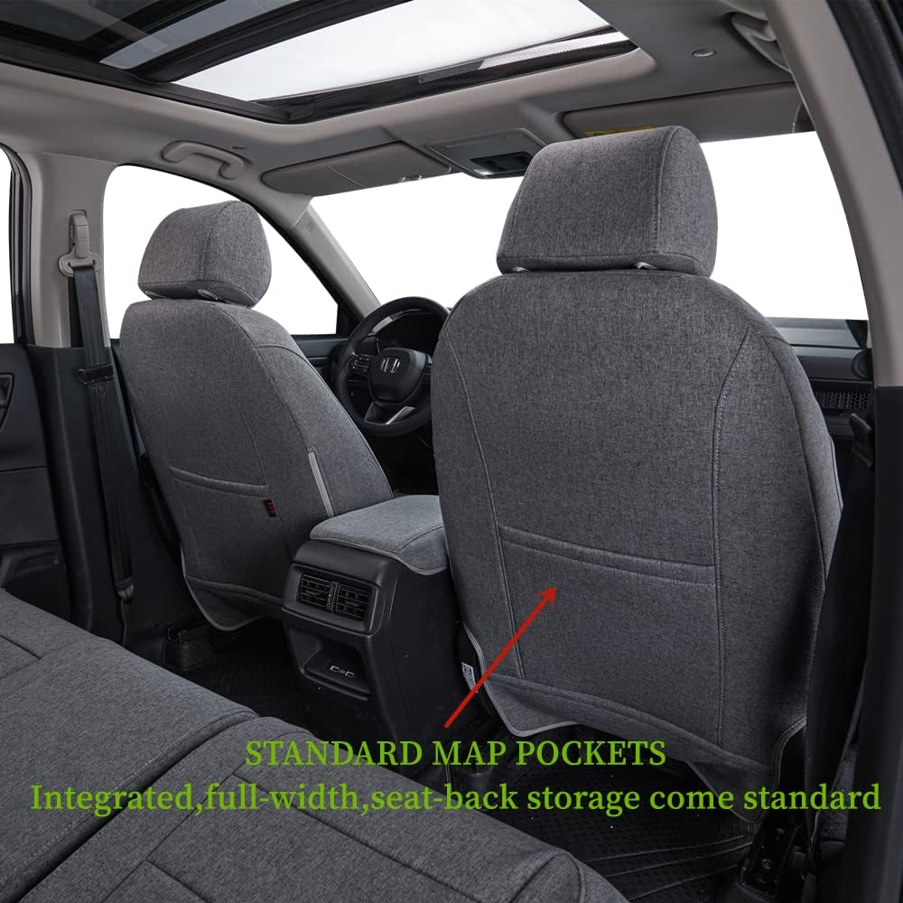 coverdream Custom Seat Covers Compatible with Select Honda CRV 2012 2013 2014 Models (Gray,Full Set)