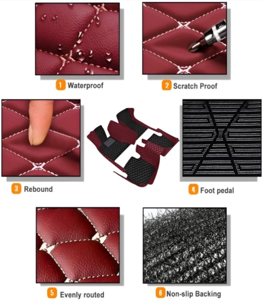 Add Personal Touch to Your Vehicle with IMEISH Customizable Logo Text Car Mats for 99% of vehiclesPads Protection Non-Slip Leather Floor Liners (Yellow and Black Stripes)