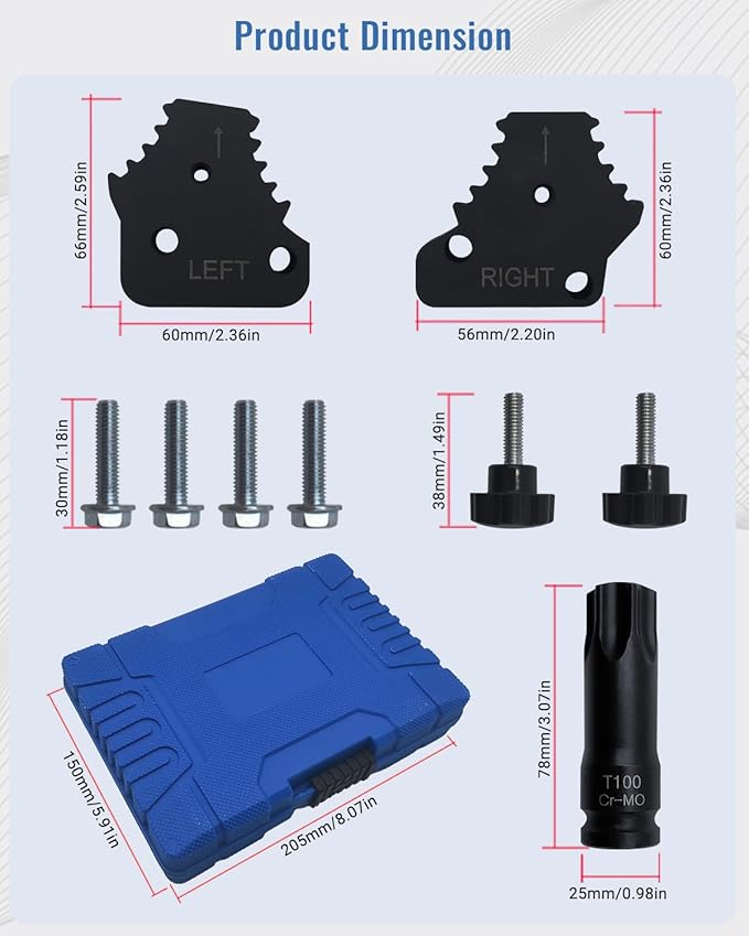 Timing Gear Retainer Tool Set Compatible with Maybach Mercedes Benz M276 M278 Engines, Camshaft Sprocket Screws Removal Kit with T100 Socket