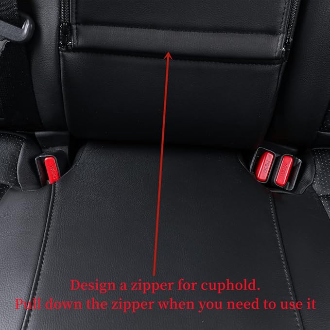 coverdream RAV4 Waterproof Leather Seat Covers Custom Fit for 2019-2024 2025 Toyota RAV4 LE,XLE,XLE Premium,Limited,Full Coverage,Airbag Compatible,Car Seat Protector(Full Set,Black)