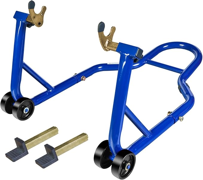 Motorcycle Stand Rear Combo Wheel Lift Stand, 500Lbs Capacity,Swingarm Spool Paddock Stand for Sport Bike,Fit for Yamaha, for Honda, Suitable for Kawasaki Blue