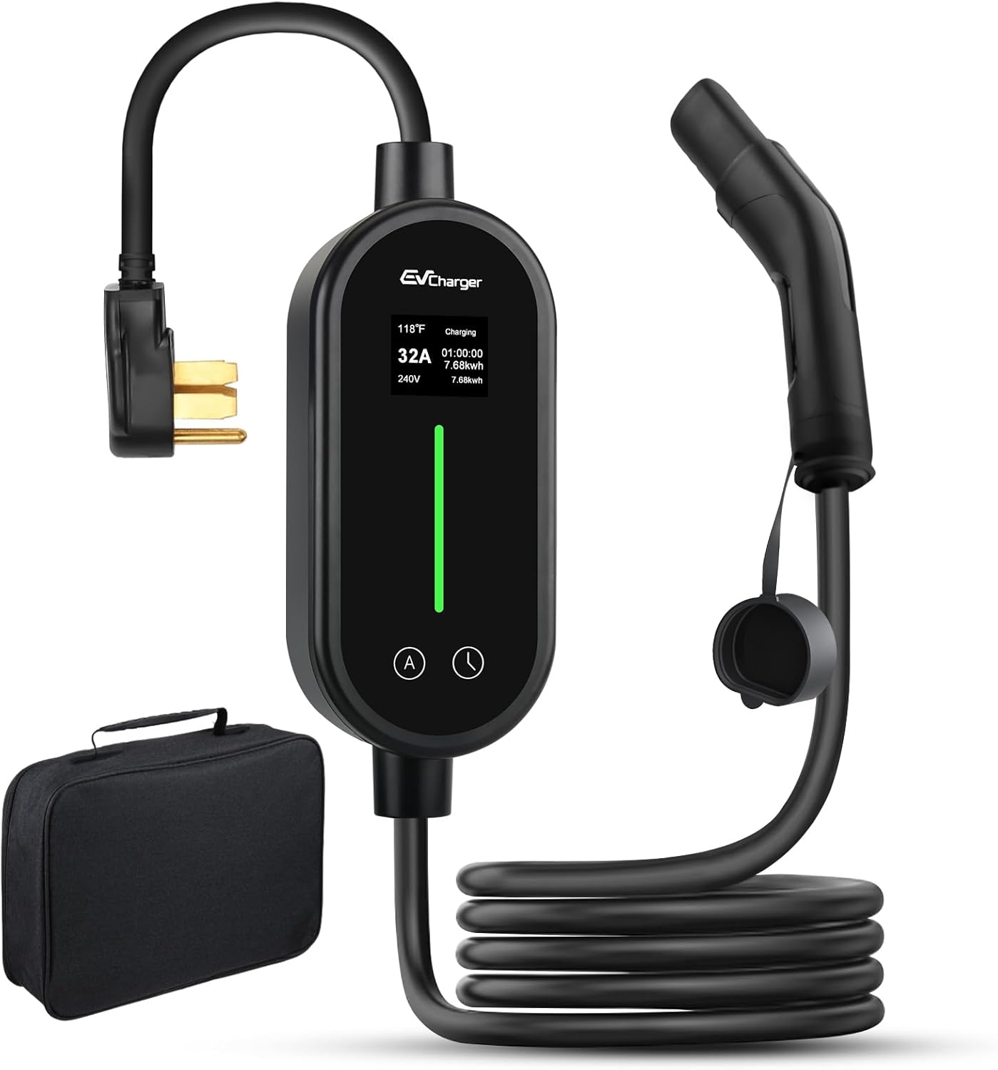 Portable Electric Car Charger Level 2 EV Charger 32A 240V for Tesla 21ft Cable NEMA 14-50P Compatible with All Tesla Models X/Y/3/S