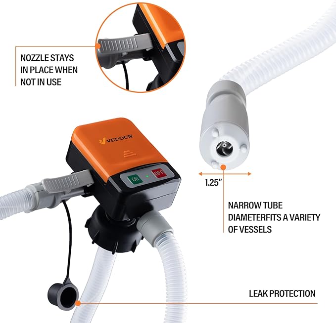 Fuel Transfer Pump with Auto Stop Sensor Overfill Protection,Kit with 4 Tank Adapter, 3.2 GPM Portable Automatic Fuel Transfer Pump, Portable Gas Pump for Oil, Diesel, Gasoline (orange+Black)